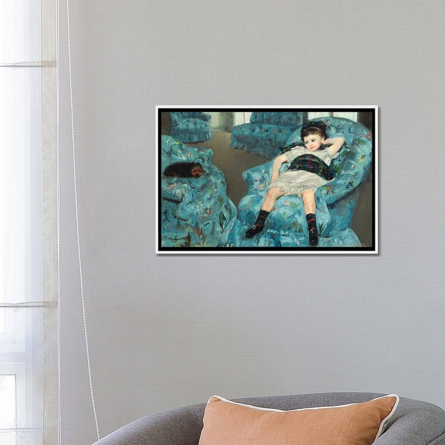 iCanvas "Little Girl In A Blue Armchair, 1878" by Mary Stevenson